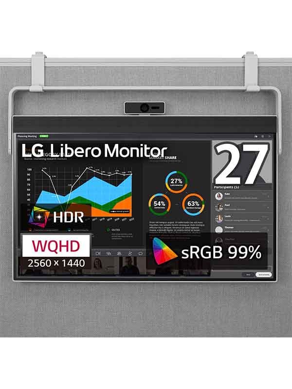 LG 27BQ70QCS 27 inch QHD Libero 2Way Stand Monitor